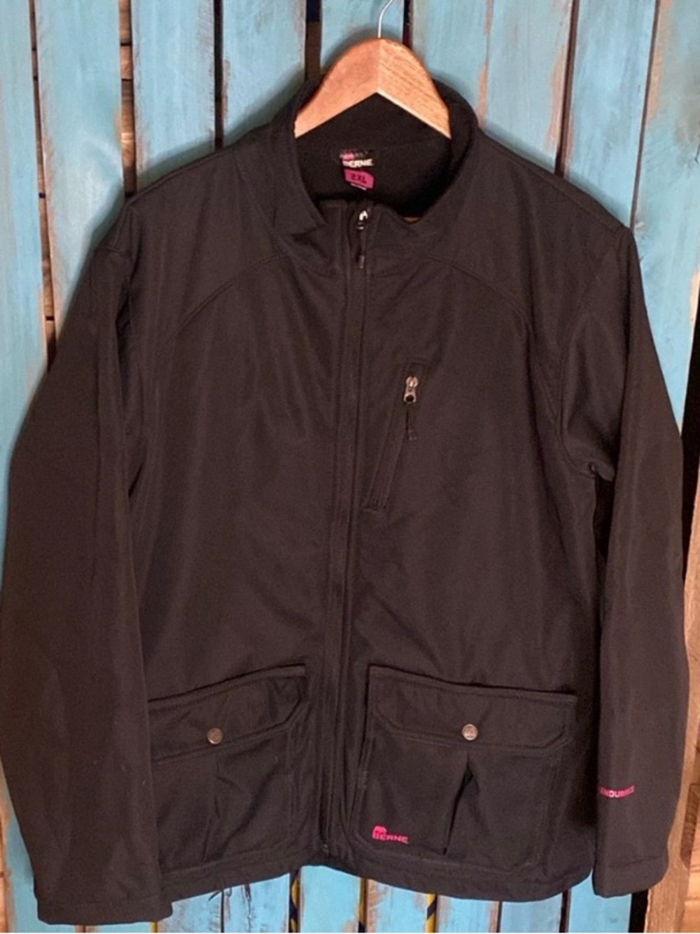 Berne Endurance women’s concealed carry soft shell jacket size 2XL black pink